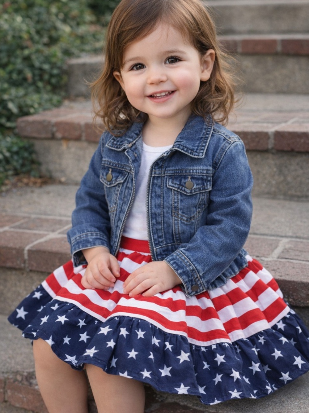 🎇 100% Cotton GB Girls Denim Blue Jean Jacket for Toddlers Size 3T 🧨🎆